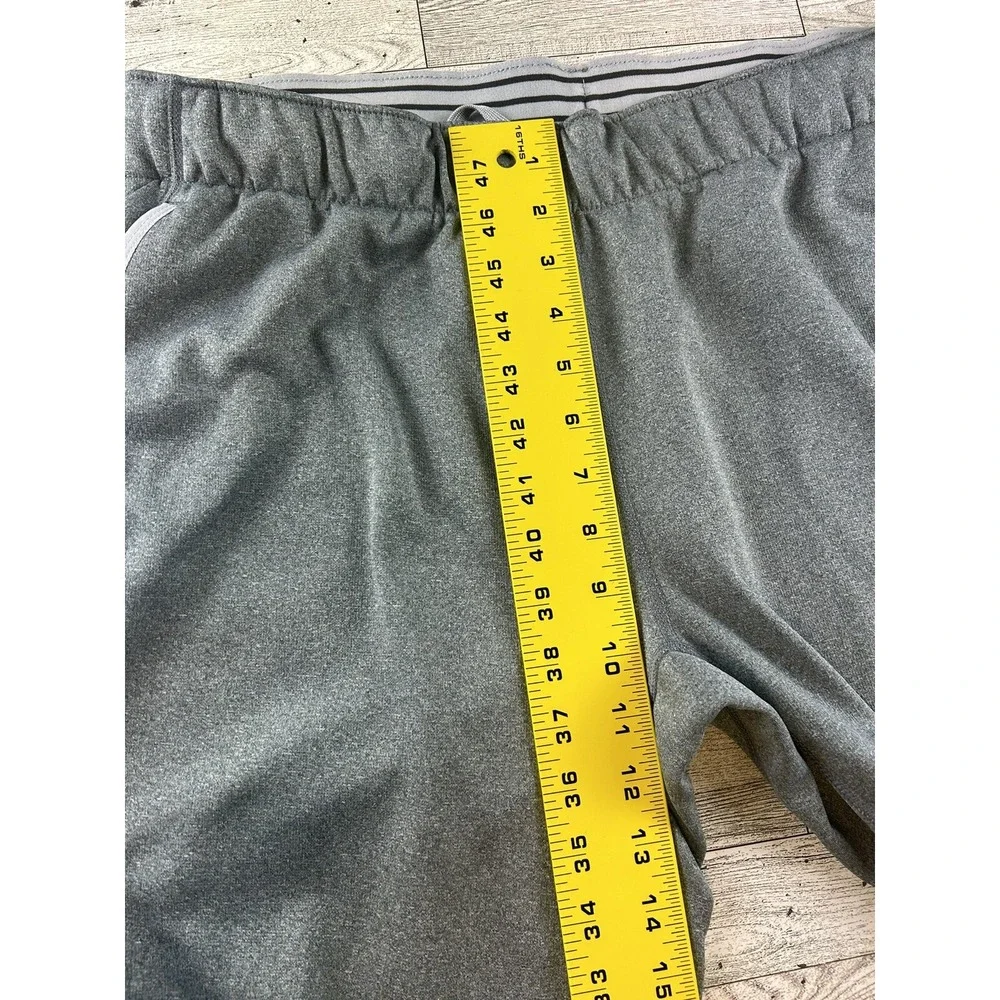 Nike Men's Gray Fleece Dri-Fit Sweatpants Sz L Pockets Elastic Waist Drawstring‎